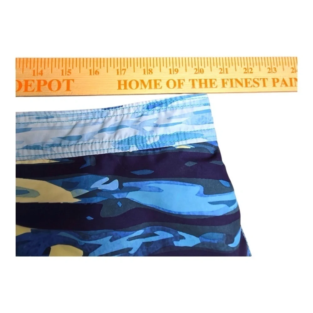 TOMMY BAHAMA- Mens XXL 9” Inseam Water Swim Zip Baja Ripple Effect- Brief Lined